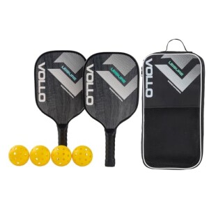 Kit Pickleball Lazer 2 Raquetes 4 Bolas e Bolsa Vollo por R$ 89,90