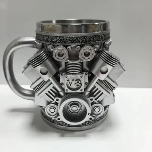 Achamos: Aço inoxidável & ResinCup V8 & V6 caneca com design de motores caneca de café durável e ...