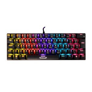 Teclado Mecanico TGT Sherman V3 C1, Rainbow, ABNT2, Switch Marrom, Preto, Tgt-Shrc-BR01 em promoç...