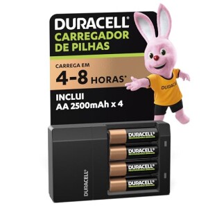 Achamos: Duracell Carregador de Pilhas Recarregáveis AA e AAA Com 4 Pilhas AA Inclusas Bivolt por...