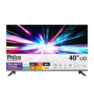 Smart TV 40" Philco Roku TV HDR10 Dolby Áudio P40CRA com 36% de desconto