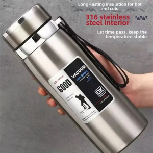 Garrafa de Água Esportiva de Grande Capacidade 8001000ml Garrafa Térmica de Aço Inoxidável Isolad...