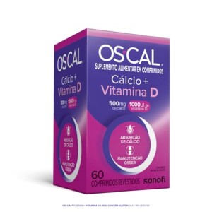 Os-Cal Suplemento alimentar de Cálcio e vitamina D D-1.000 60 comprimidos: de R$ 158,59 por R$ 10...