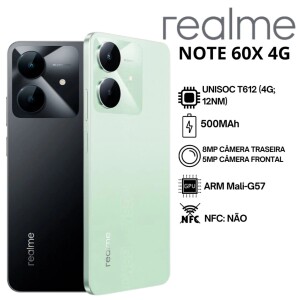 Smartphone Realme Note 60X Dual Sim Versão Global (COM CAPINHA E PELÍCULA) com 16% de desconto
