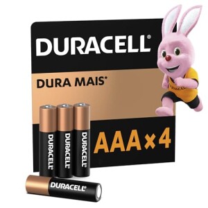 Pilhas Alcalinas AAA Palito Pack 4 Unidades com 51% de desconto
