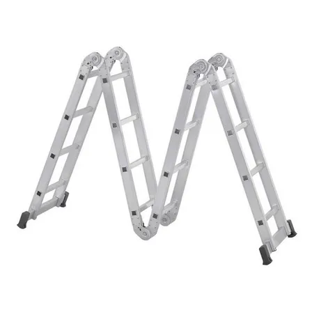 Escada Articulada 4x4 em Alumínio 16 Degraus 4,48m - Reisam por R$ 569,00