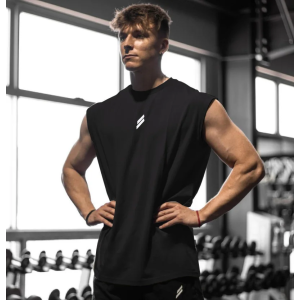 Camiseta deportiva sin mangas para hombre chaleco de secado rápido transpirável holgada para trei...
