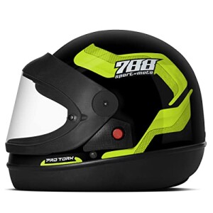 Capacete Fechado Tork Sport Moto 788 Preto-Amarelo por R$ 54,31