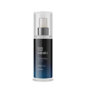 BODY SPLASH MASCULINO BARBARIUS 200ML - PRIMACIAL PERFUME AMADEIRADO: de R$ 70,13 por R$ 36,47