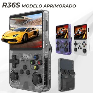 Playstation R36S + de 15.000 Videogame Tela IPS 3.5 Polegadas Suporta Expansão De Memória 64GB + ...