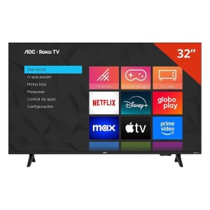 Smart TV LCD LED 32" AOC 32S515578G - Wi-Fi HD Quad Core Dolby Áudio 60 Hz por R$ 781,91
