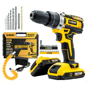 Furadeira Parafusadeira Impacto 21V 2 Baterias FST009 — 53% OFF