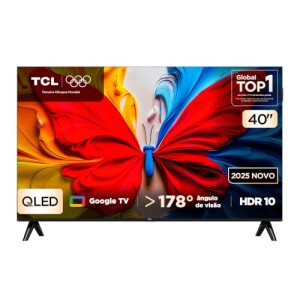 Smart TV TCL 40 Polegadas Full HD QLED S5K WiFi Bluetooth Google TV 2 HDMI HDR10 Dolby Audio 40S5...