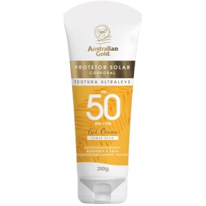 Protetor Solar Australian Gold FPS 50 Gel Creme 200g em promoção na Amazon