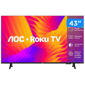 Achamos: Smart TV 43 AOC Full HD Roku 2025 por R$ 1.179,00