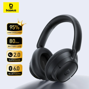 Fones de Ouvido Sem Fio Baseus Bass BH1 NC Lite ANC com Cancelamento de Ruído de 95% Bluetooth 6....