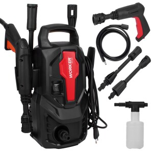 Lavadora Alta Pressão Compacta Potente Lava Carro Moto Com Aplicador Detergente LW1305 1200W Work...