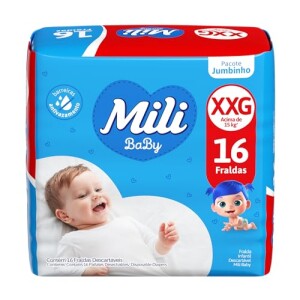 Fralda Mili Baby XXG 16 unidades em promoção na Amazon