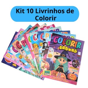 Kit 10 Livrinhos para colorir em promoção na Shopee