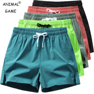 Verão masculino esportes sweatpants shorts casuais bolsos básico cor sólida calças leves jogging ...