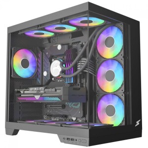 Gabinete Gamer SuperFrame Vhagar, Atx, Preto por R$ 285,00