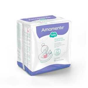 Algodão Quadrado Amamente Baby 50 UN em promoção na Amazon