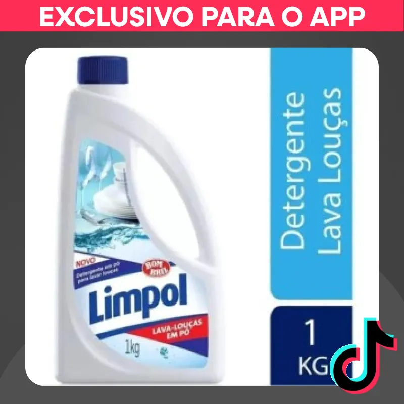 Limpol Sabão Lava Louças Máquina em Pó 1 Kg em promoção na TikTok Shop