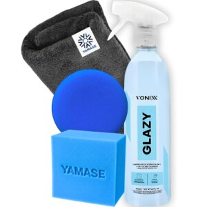 Glazy 500ml Vonixx Limpador Restaurador Vidros 4 Em 1 Redutor Atrito Pano 40x40 Js Aplicador de E...