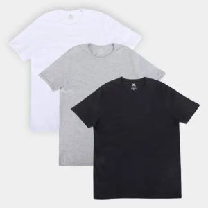 Kit 3 Camisetas Básicas Masculinas Hering em promoção na Magazine Luiza
