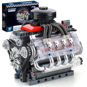 Blocos de Montar Construção de Motor V8 Modelo Brinquedos (487 Peças) — 19% OFF