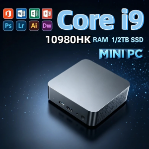 Mini PC Intel Core i9 10980HK Windows 11 Pro 16GB RAM 1TB 2TB SSD WIFI6 BT5.2 4K HD para Jogos Es...