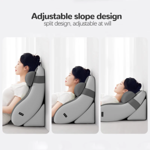 Almofada de Leitura XL Ergonômica com Suporte para Costas em Forma de Cunha com Bolsos Laterais C...