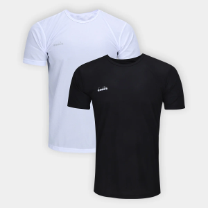 Kit Camiseta Diadora Com 2 Peças Masculina: de R$ 79,99 por R$ 44,99