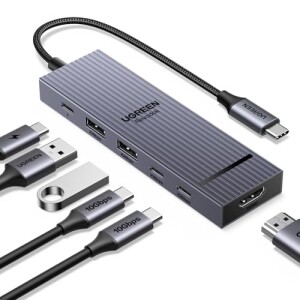 UGREEN Revodok Pro Hub USB-C 6 em 1: de R$ 260,00 por R$ 205,09