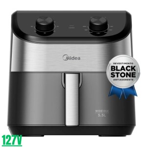 Fritadeira Air Fryer 5,5L Widemax Com Interior De Alumínio 1900w Midea com 19% de desconto