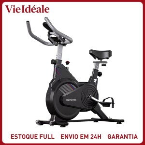 Bicicleta Ergométrica Compacta e Silenciosa - Bike Spinning para Apartamento 150kg por R$ 658,72