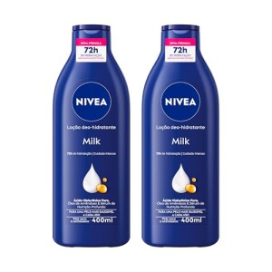 Kit 2Unid. Loção NIVEA Hidratante Milk Pele Seca a Extrasseca 400ml em promoção na Amazon