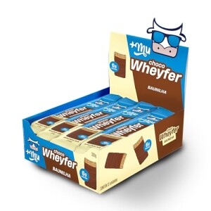 Kit com 12 +Mu Chocowheyfer Proteico 300g: de R$ 87,88 por R$ 49,00