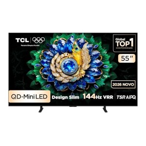 Smart TV TCL 55 Polegadas QLED Mini LED 4K A400M WiFi Bluetooth Google TV HDR10+ 144 Hz VRR 55A40...