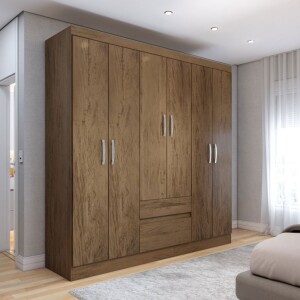 Guarda-Roupa Casal Las Vegas 6 Portas 2 Gavetas - Panorama Móveis por R$ 489,27