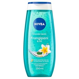 NIVEA Sabonete Líquido Frangipani & Oil 250ml, Limpeza Corporal, Pele Macia, Óleos e Vitaminas, E...
