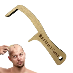 Pente de Cabelo de Madeira Careca 1 Peça para Homens Carecas Tema Fami em promoção na Aliexpress