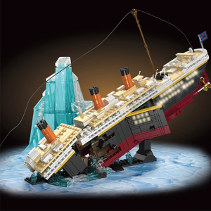 blocos de construção titanic navio de cruzeiro afundando modelo 2288 pçs: de R$ 772,79 por R$ 475,52