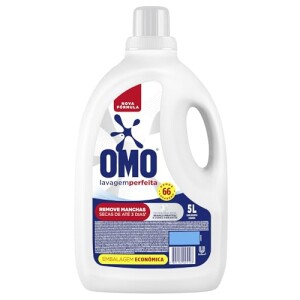 OMO Lavagem Perfeita - Sabão Líquido 5L: de R$ 67,53 por R$ 48,90
