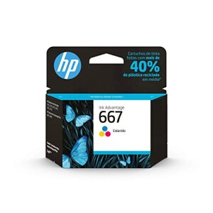 Cartucho de Tinta HP 667 Colorido Original (3YM78AB) Para Impressora Deskjet 2376 2776 6476 5076 ...