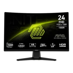 Monitor Gamer Curvo MSI 24", FHD, 180Hz, 4ms, VA, Preto MAG242C por R$ 469,00