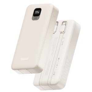 Basike Power Bank 20000mAh, Carregamento Rápido 22,5W, 2 Cabos Integrados por R$ 101,73