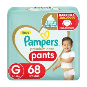 Fralda Pampers Pants Premium Care G 68 unidades por R$ 89,29