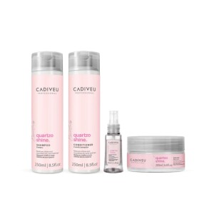 Cadiveu Kit Quartzo Shine Shampoo + Condicionador + Máscara e Óleo em promoção na Shopee