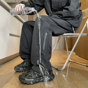 Calças Masculinas Impermeáveis para Caminhada ao Ar Livre Design Americano Casual de Outono Ajust...